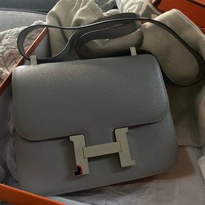 HERMES Epsom Constance 24 Gris Mouette